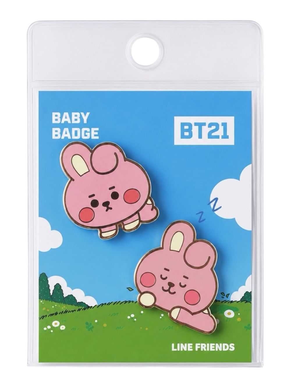 BT21 COOKY BABY METAL BADGE - BRAND NEW